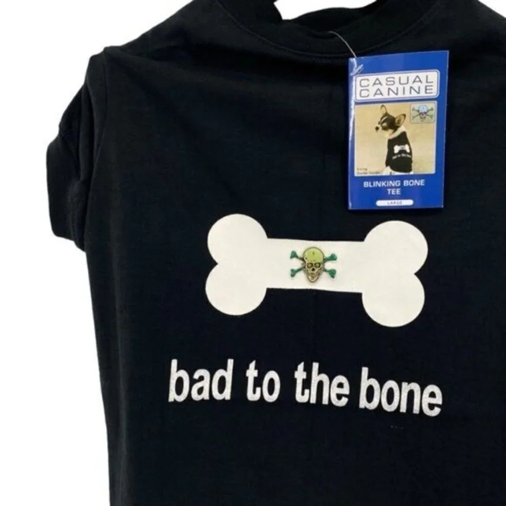 Casual Canine Bad To The Bone Dog Shirt Large